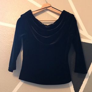 Black velvet shirt